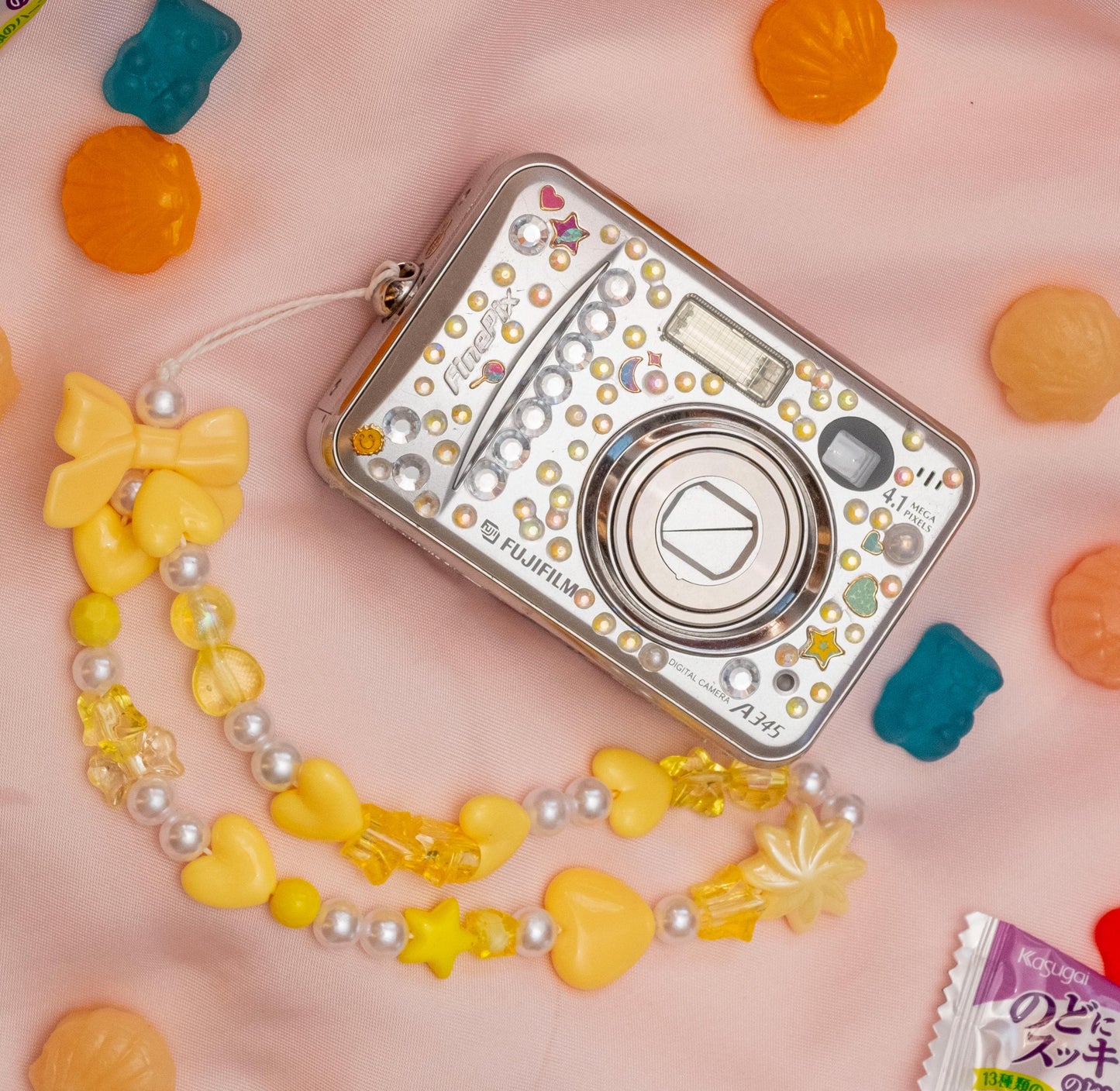 Geniune Cute Y2k Aesthetic Fujifilm Finepix A345 hand decorated digital camera PreOwned