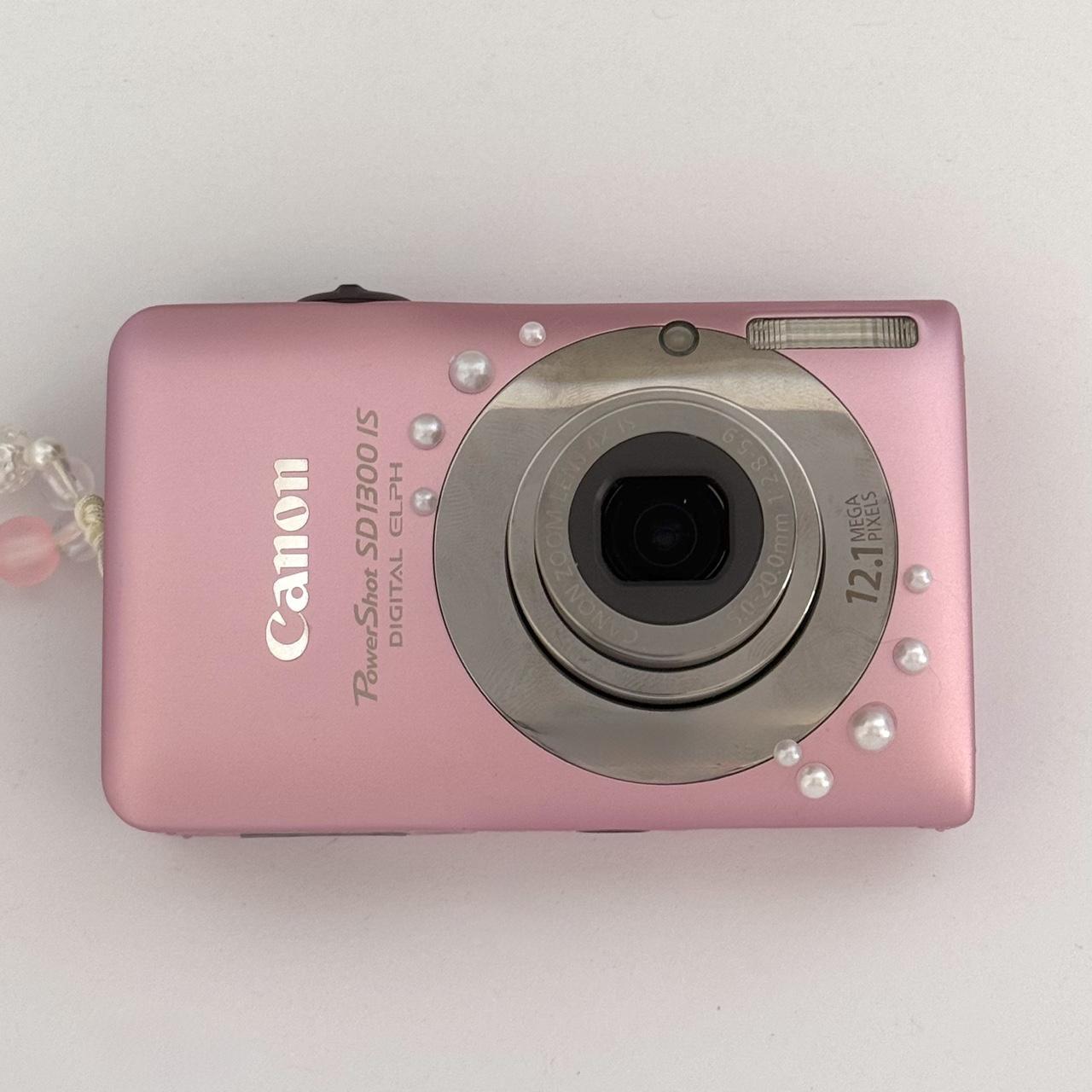 Geniune Pre-Owend Canon PowerShot Elph SD1300 IS Digital Camera 🌸 ˚ ₊・ Baby Pink Bundle