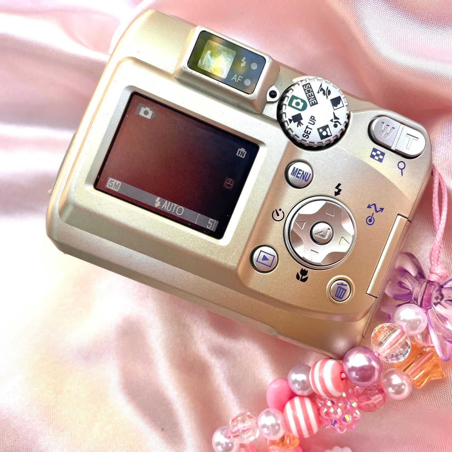 Geniune Nikon Coolpix E5100 cute y2k aesthetic bejewelled digicam with beaded strap PreOwned