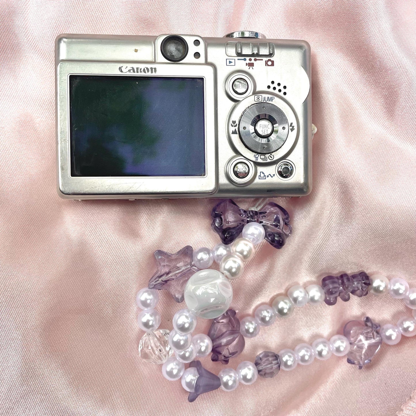 Geniune Canon PowerShot SD 400 Digital Elph y2k aesthetic decorated digicam with beaded strap PreOwned