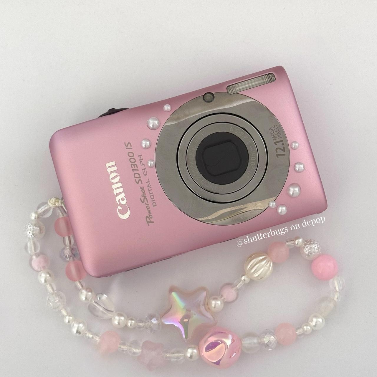Geniune Pre-Owend Canon PowerShot Elph SD1300 IS Digital Camera 🌸 ˚ ₊・ Baby Pink Bundle