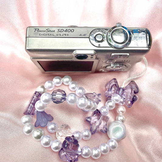 Geniune Canon PowerShot SD 400 Digital Elph y2k aesthetic decorated digicam with beaded strap PreOwned