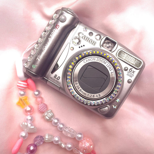 Geniune CANON powershot A720 IS Cute Y2k Aesthetic Hand Decorated Vintage Digicam PreOwned
