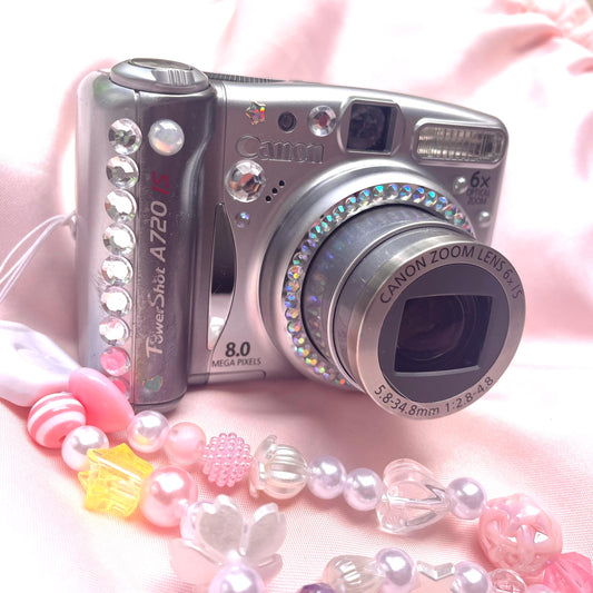Geniune CANON powershot A720 IS Cute Y2k Aesthetic Hand Decorated Vintage Digicam PreOwned