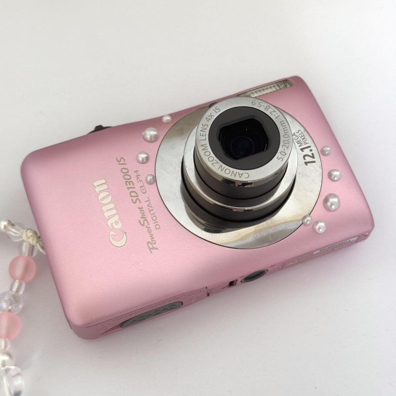 Geniune Pre-Owend Canon PowerShot Elph SD1300 IS Digital Camera 🌸 ˚ ₊・ Baby Pink Bundle